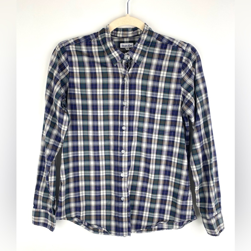 Steven Alan Reverse Seam Plaid Cotton Shirt